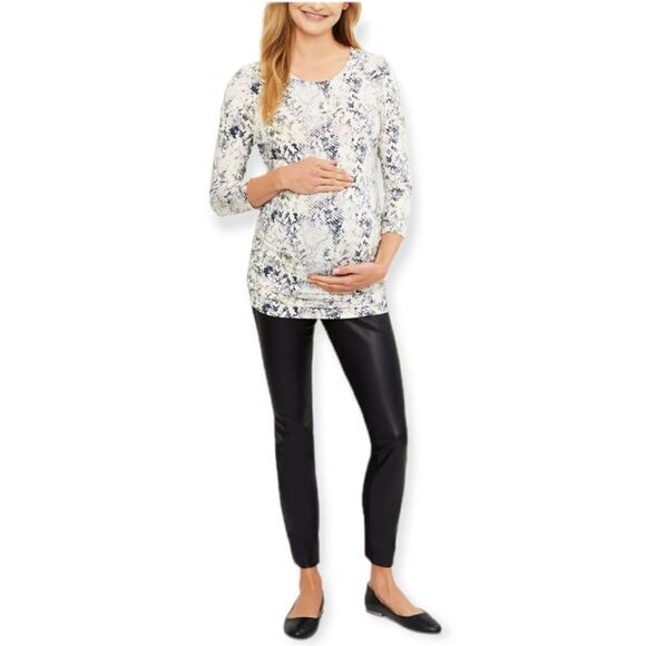 NWT Jessica Simpson Skinny Faux-Leather Maternity Pants - Picture 3 of 5